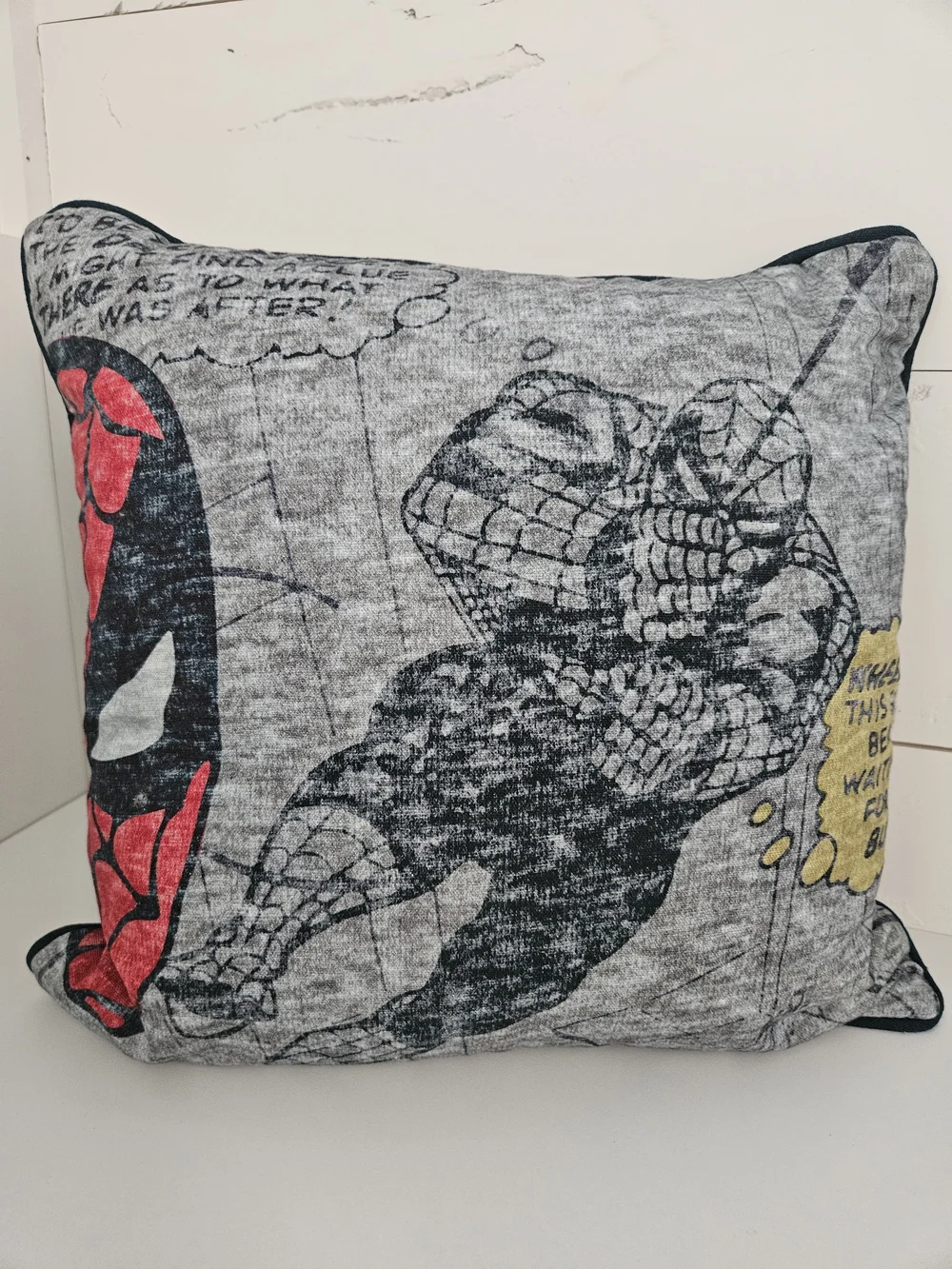 Marvel Spider-Man Comic Accent Pillow - Red & Navy Blue